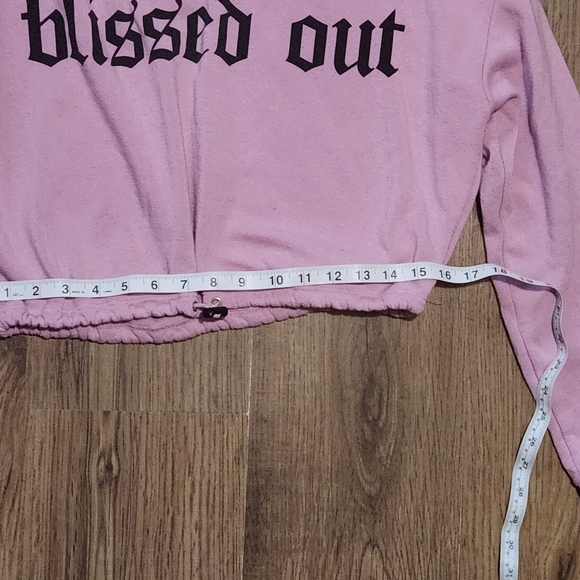 Rue21 Blissed Out Pink Crop Hoodie - Picture 4 of 5